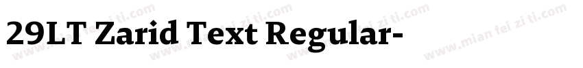 29LT Zarid Text Regular字体转换